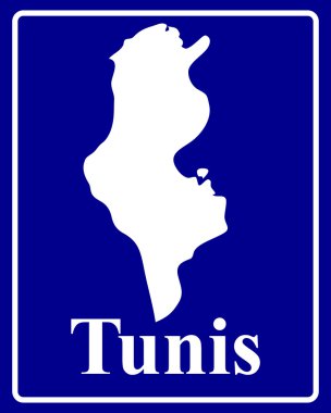Tunus Haritası siluet