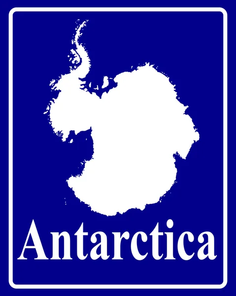 Silhouette map of Antarctica — Stock Vector