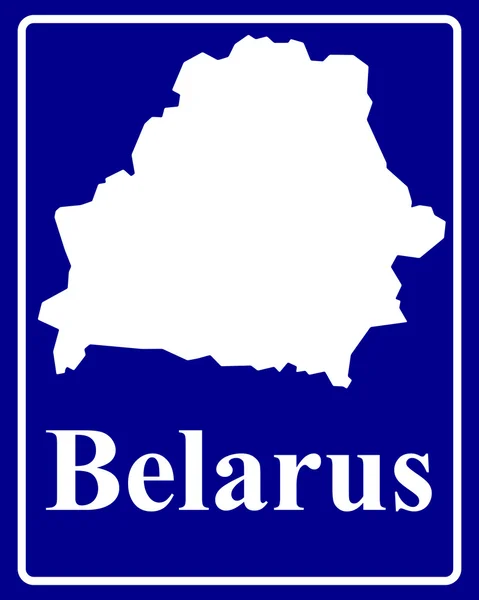 Silhouette mappa di Bielorussia — Vettoriale Stock