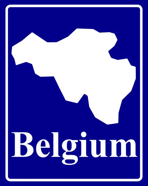 Silhouettenkarte von Belgien — Stockvektor