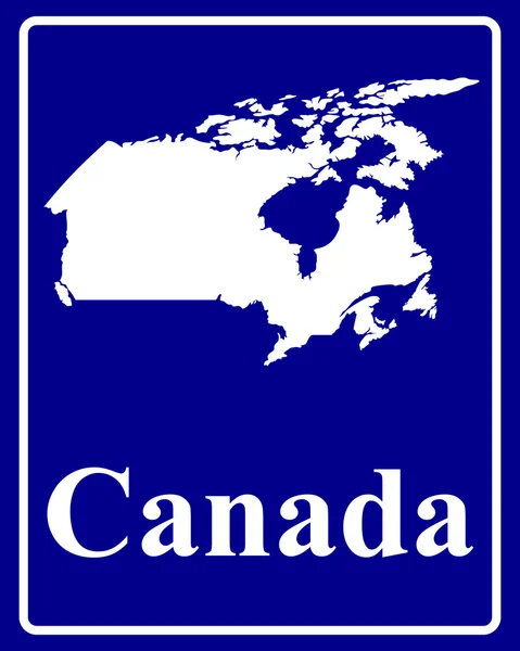 Silhouette karta över Kanada — Stock vektor