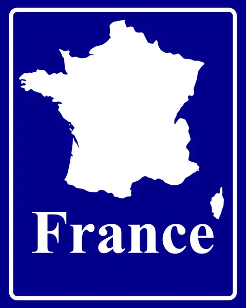 Silhouette map of France — Stock Vector