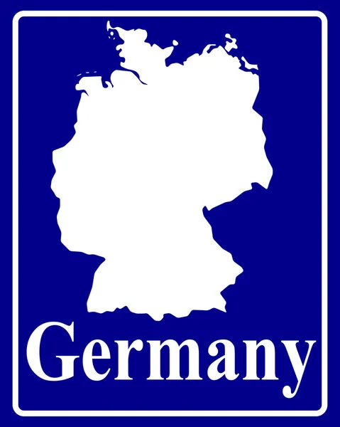 Silhueta mapa de Alemanha —  Vetores de Stock