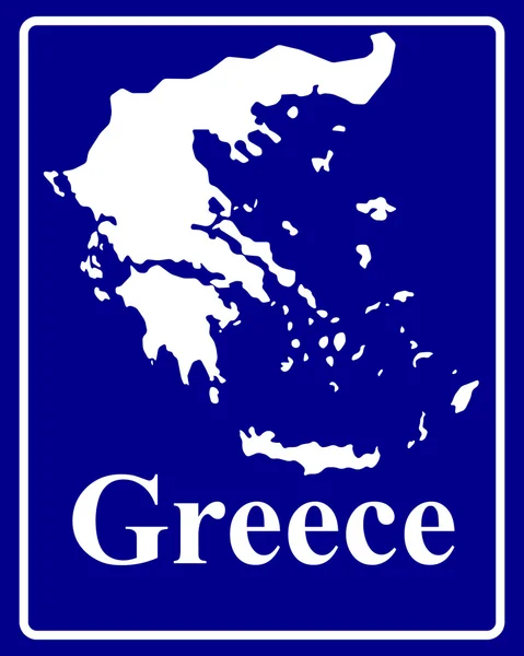Силует карту Греції — стоковий вектор