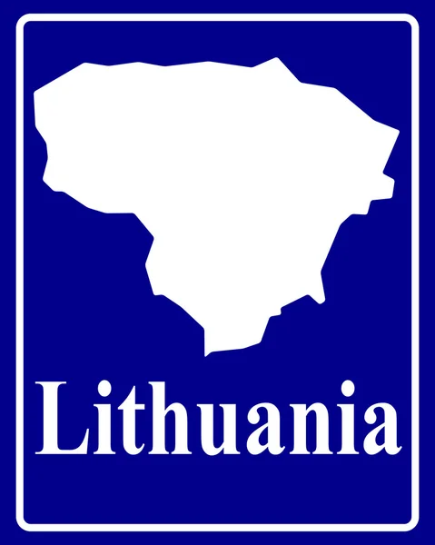 Silhouettenkarte von Litauen — Stockvektor