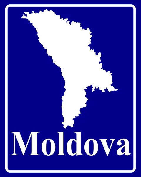 Silueta mapa de Moldavia — Archivo Imágenes Vectoriales