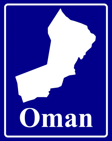 Silhouet kaart van Oman — Stockvector