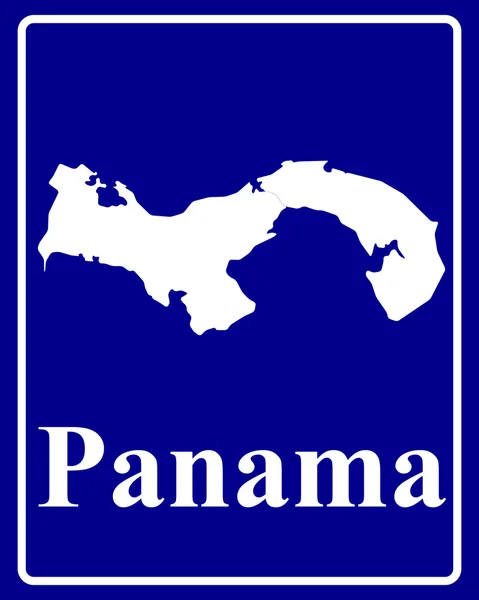 Silhouettenkarte von Panama — Stockvektor
