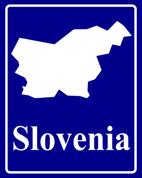 Siluet harita Slovenya — Stok Vektör