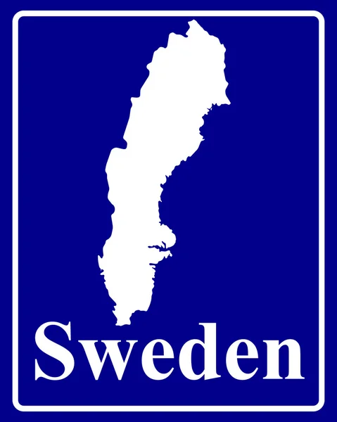 Silueta mapa de Suecia — Vector de stock