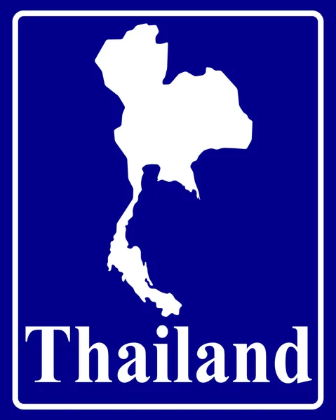 Sylwetka Mapa Tajlandii — Wektor stockowy