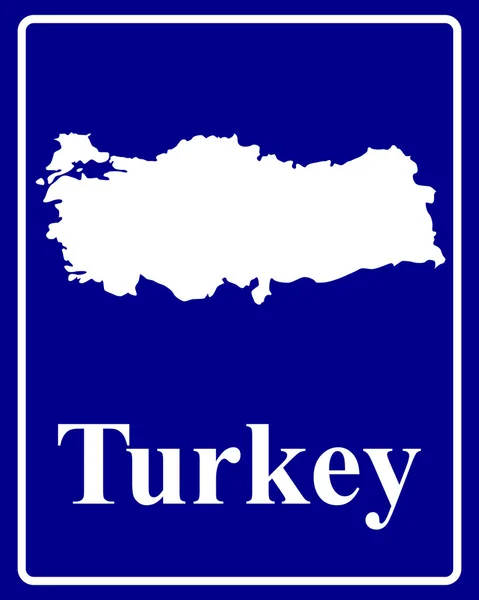 Türkiye Haritası siluet — Stok Vektör