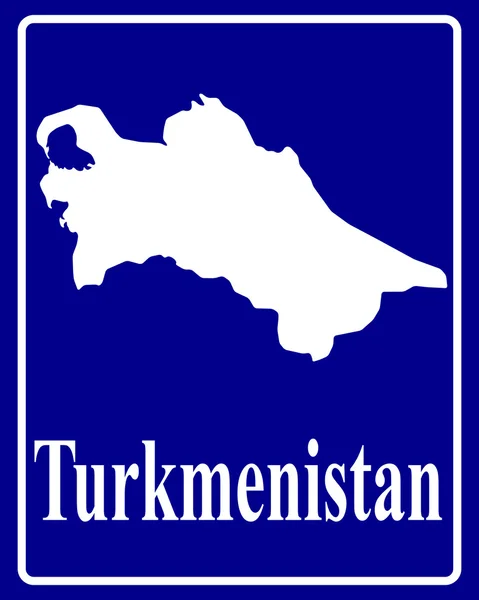 轮廓匹配的土库曼斯坦电子地图 — 图库矢量图片