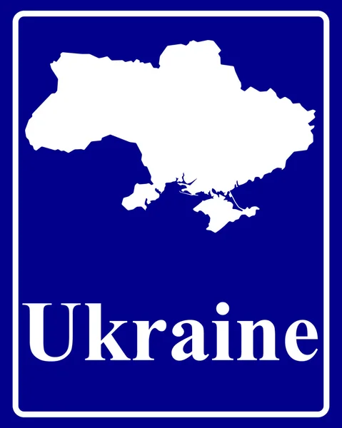 Силует карту України — стоковий вектор