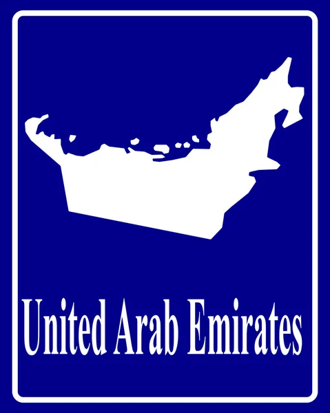 Silhouette mappa di Emirati Arabi Uniti — Vettoriale Stock