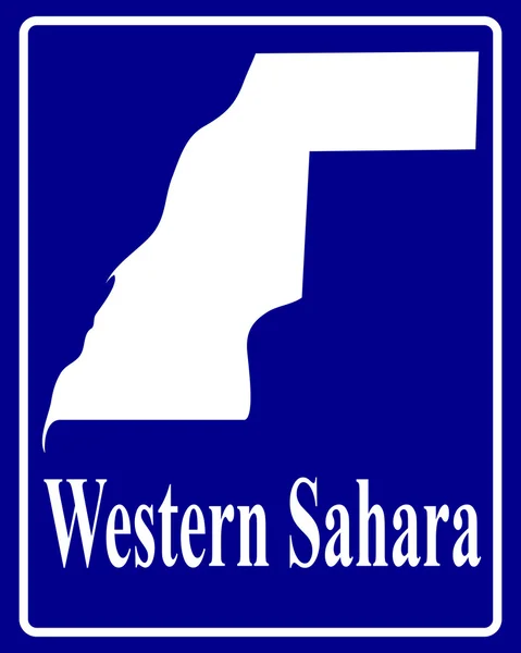 Mappa della silhouette del Sahara occidentale — Vettoriale Stock