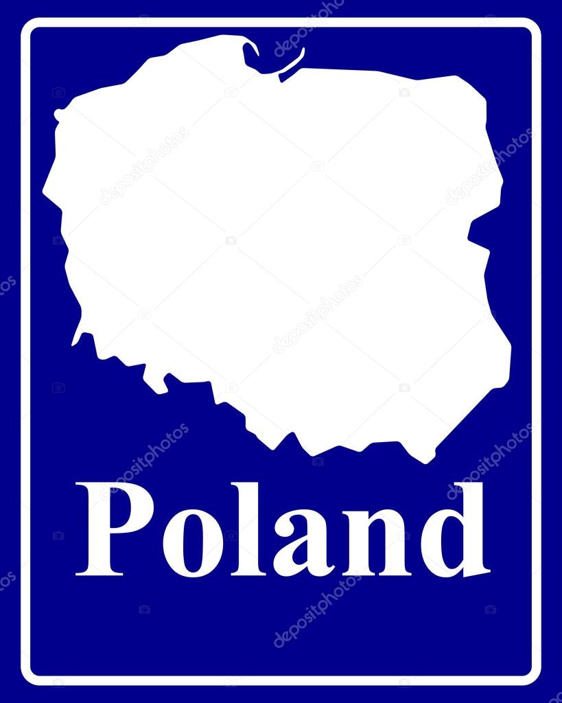 silhouette map of Poland