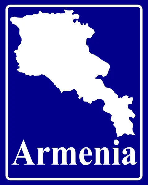 Silhouette mappa di Armenia — Vettoriale Stock