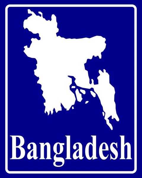 Silhouette mappa di Bangladesh — Vettoriale Stock