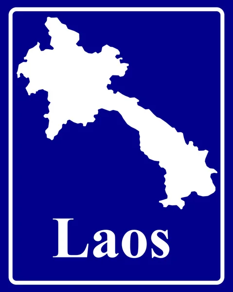 Silhouette mappa di Laos — Vettoriale Stock