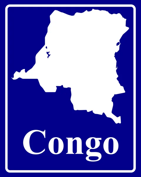 Силуэт карта Конго — стоковый вектор