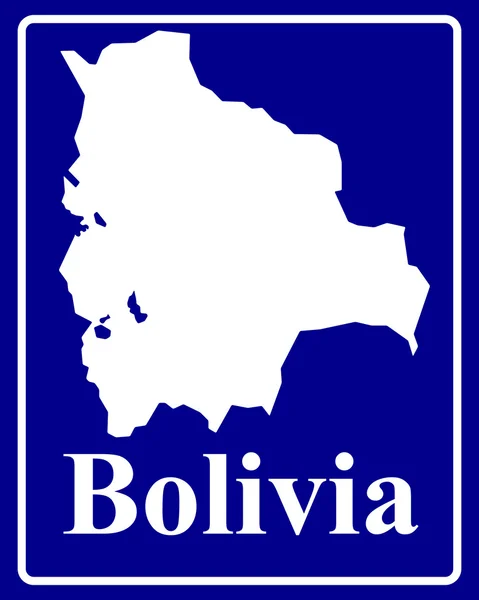 Silhouettenkarte von Bolivien — Stockvektor