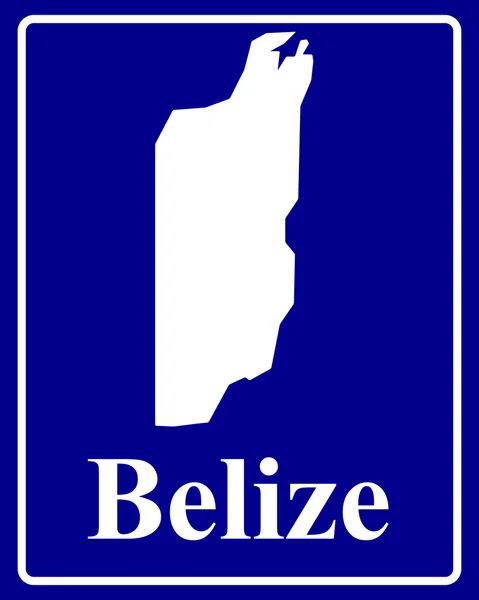 Silhouettenkarte von Belize — Stockvektor
