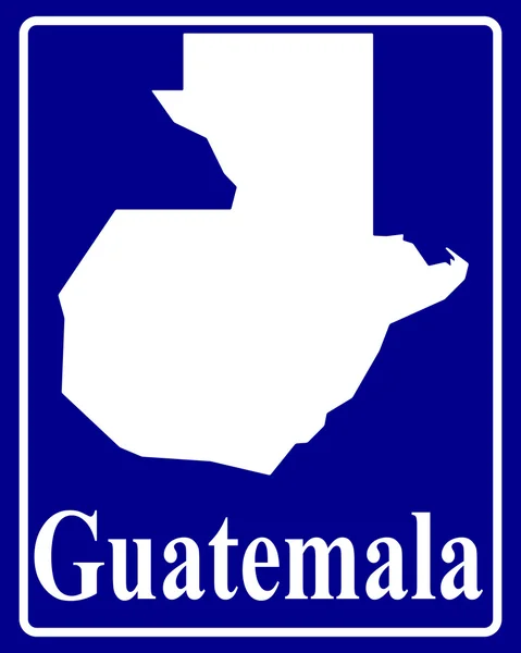 Silhueta mapa de Guatemala — Vetor de Stock