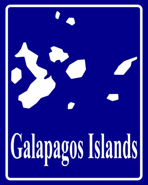 Sylwetka mapa Wysp Galapagos — Wektor stockowy