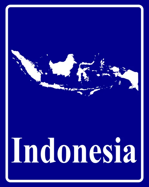 Silhouet kaart van Indonesië — Stockvector