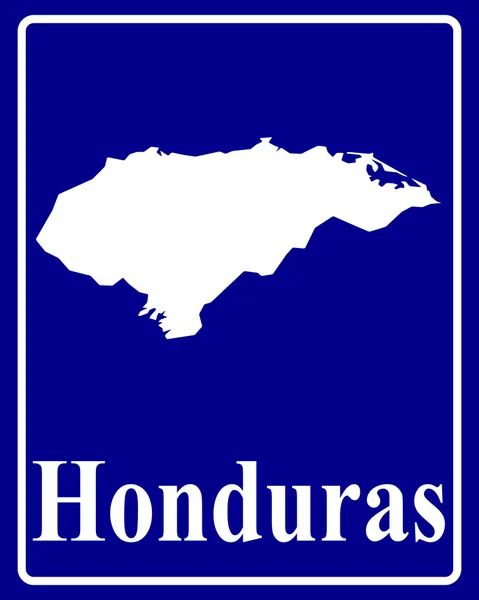 Silhouet kaart van Honduras — Stockvector