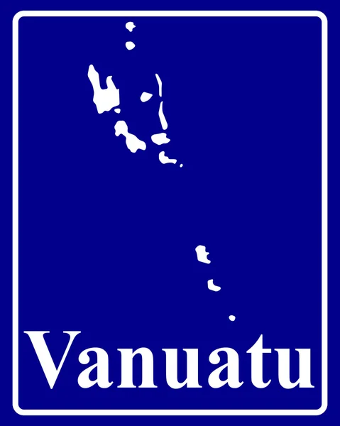 Sziluettjét Vanuatu Térkép — Stock Vector