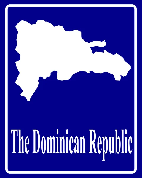 Silhueta mapa de República Dominicana — Vetor de Stock