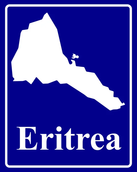 Silhueta mapa de Eritreia — Vetor de Stock