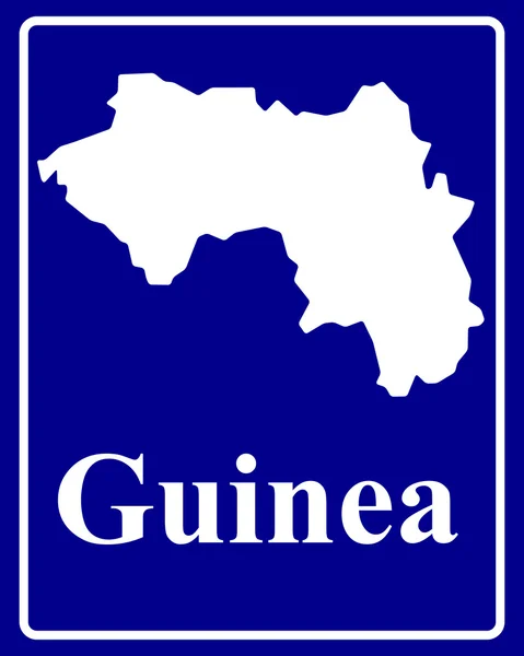 Silhouette mappa di Guinea — Vettoriale Stock