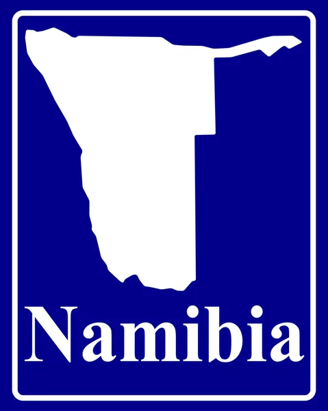 Силуэт-карта Намибии — стоковый вектор
