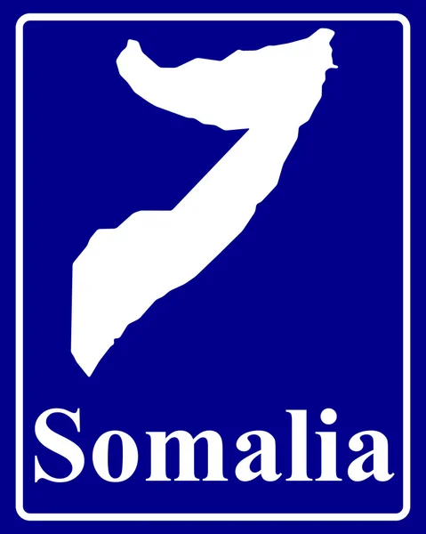 Silhouet kaart van Somalië — Stockvector