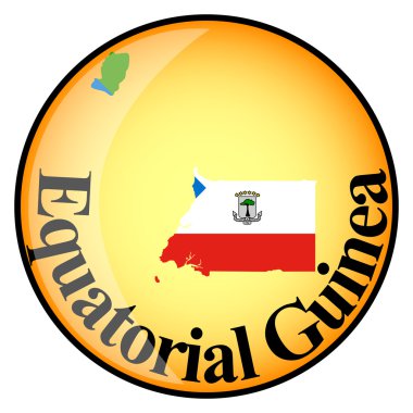 düğme Ekvator Ginesi görüntü haritaları ile turuncu düğmesine