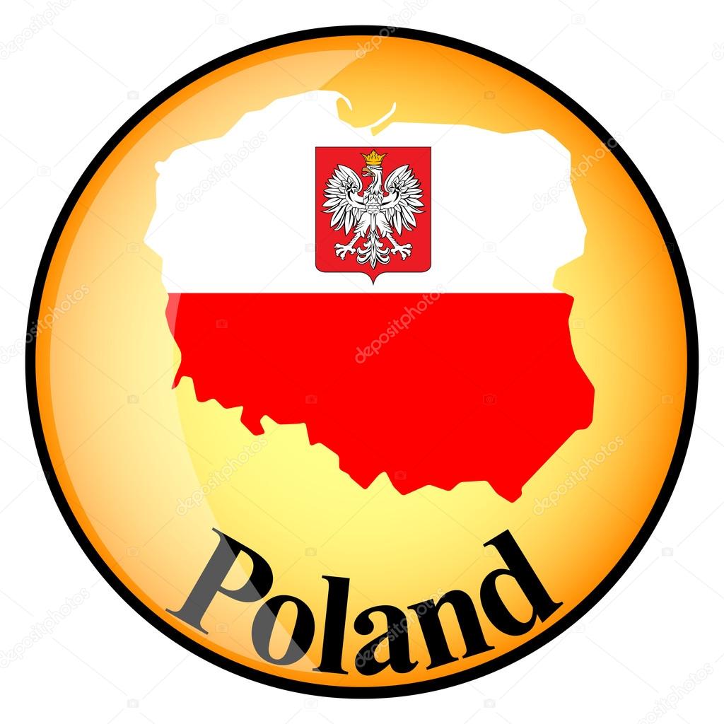 orange button with the image maps of Poland