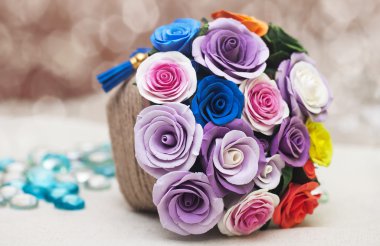 tam Güz çiçekleri sepeti