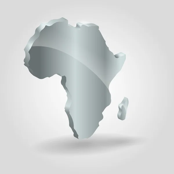 África 3d mapa de plata. Imagen de África moderna mapa ilustración . — Archivo Imágenes Vectoriales
