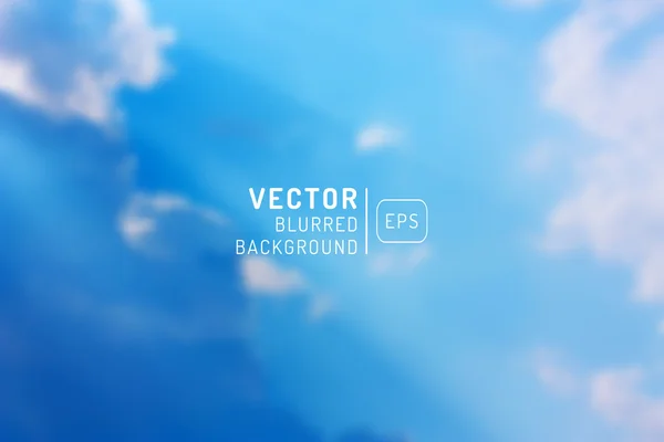Illusztráció: a kék ég és fehér felhők — Stock Vector