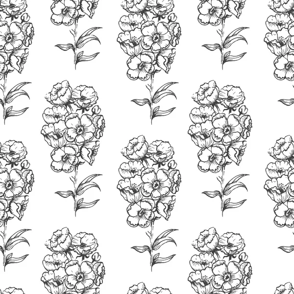 无缝的老式花 — 图库矢量图片