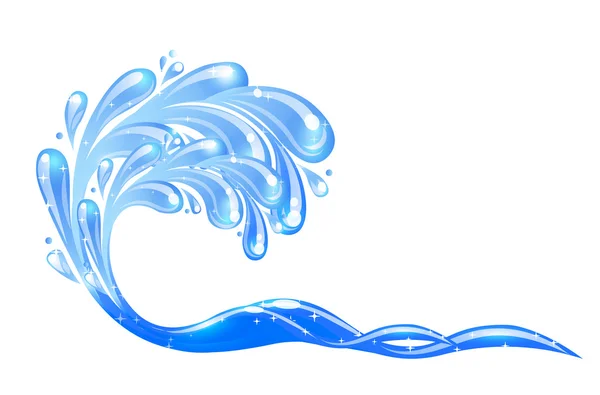 大海的波涛的插图 — 图库矢量图片
