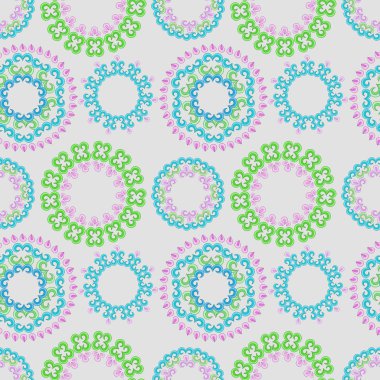 Vektör parlak çiçek süsleme ile seamless modeli. Doğu tarzı Vintage tasarım öğesi.