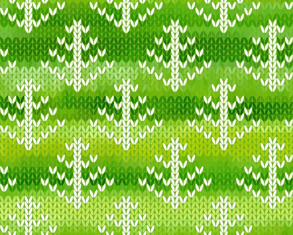 나무와 원활한 니트 패턴 벡터 — 스톡 사진