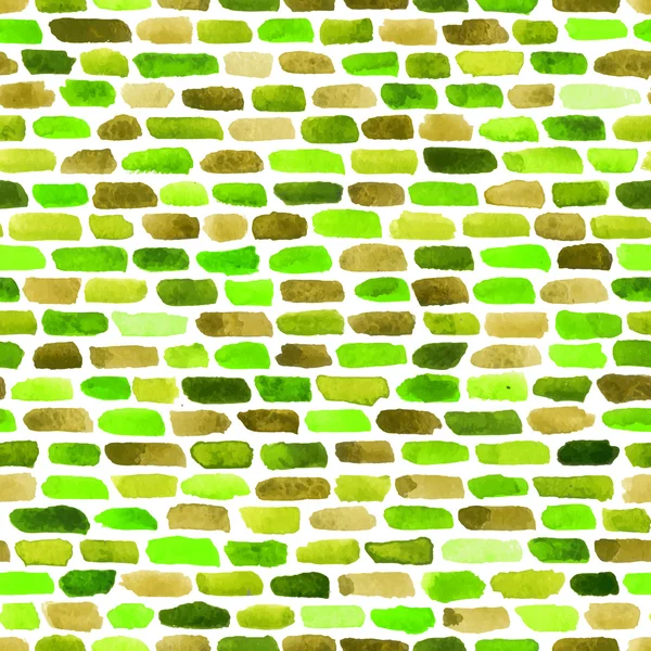 Watercolor bricks. Vector abstract seamless pattern. — Stock Vector