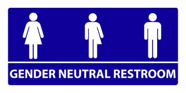 gender neutral bathroom sign clipart