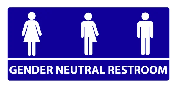 Signo de baño neutral de género Imágenes de stock libres de derechos