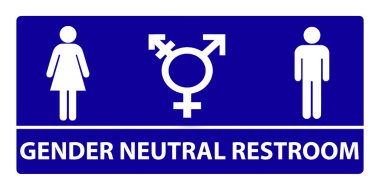 gender neutral bathroom sign clipart